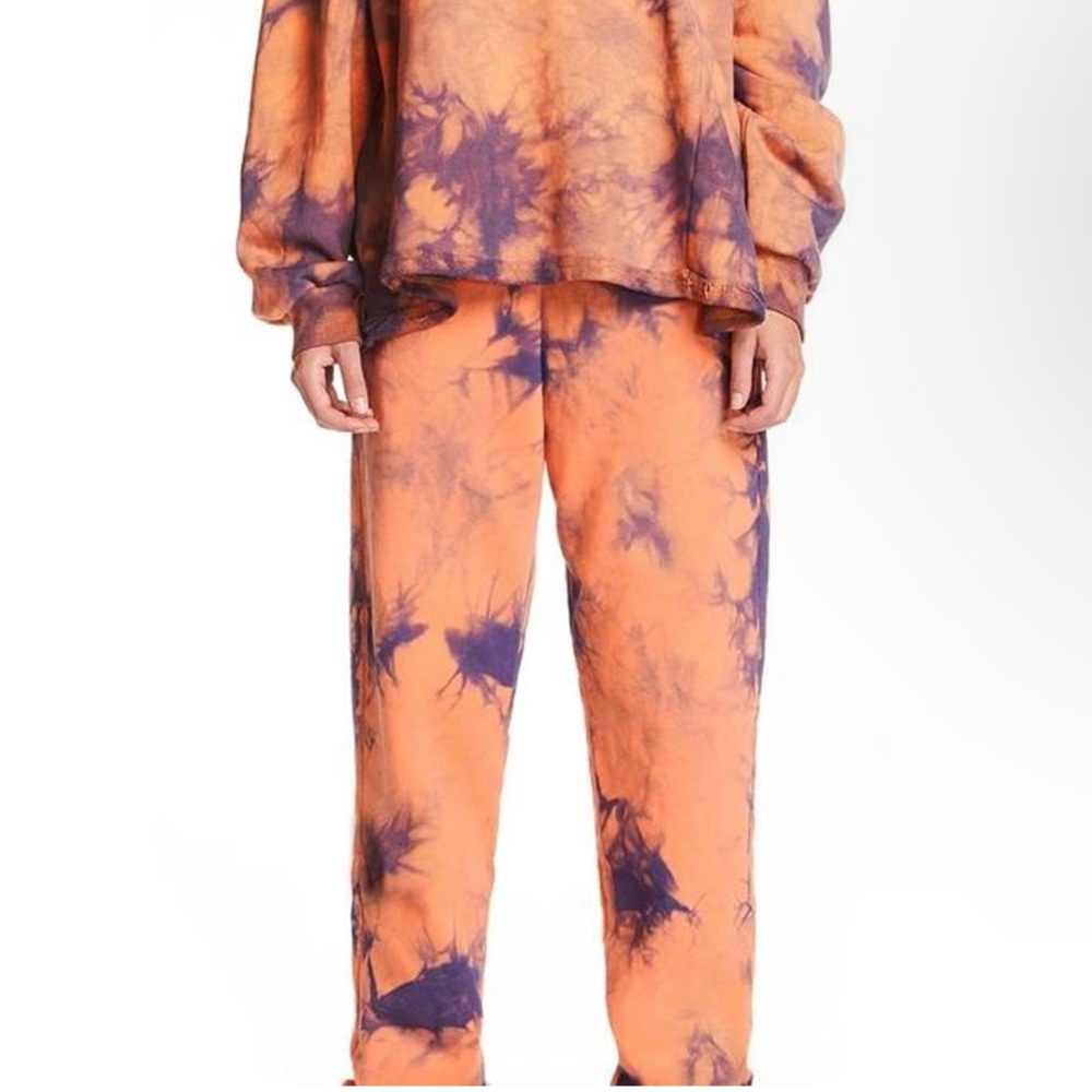 I.AM.GIÀ tie dye sweat pants ; light orange and purple ; size XS